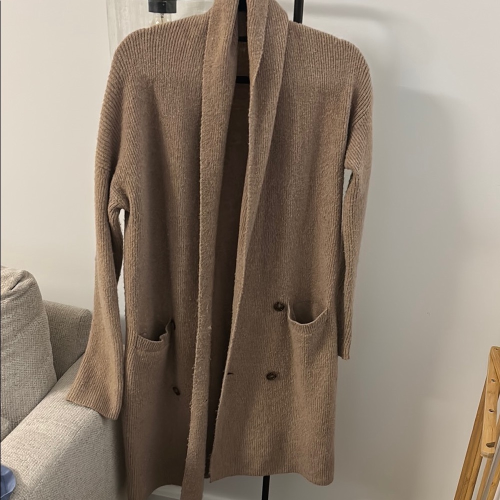 Cozy Tan Knit Cardigan